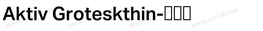 Aktiv Groteskthin字体转换